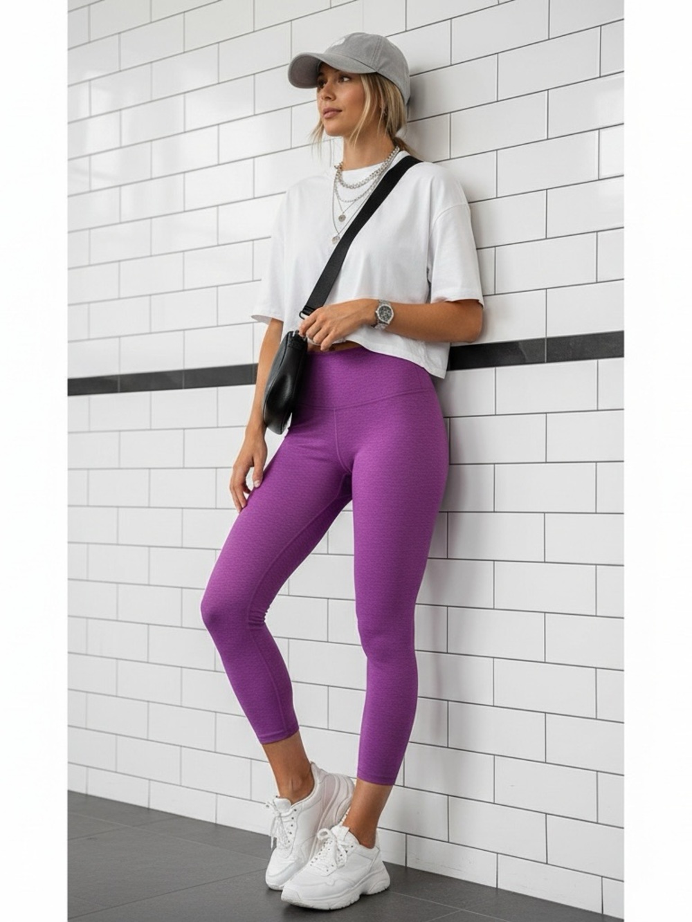 Beyond Yoga Spacedye High-Rise Capri Leggings magenta S